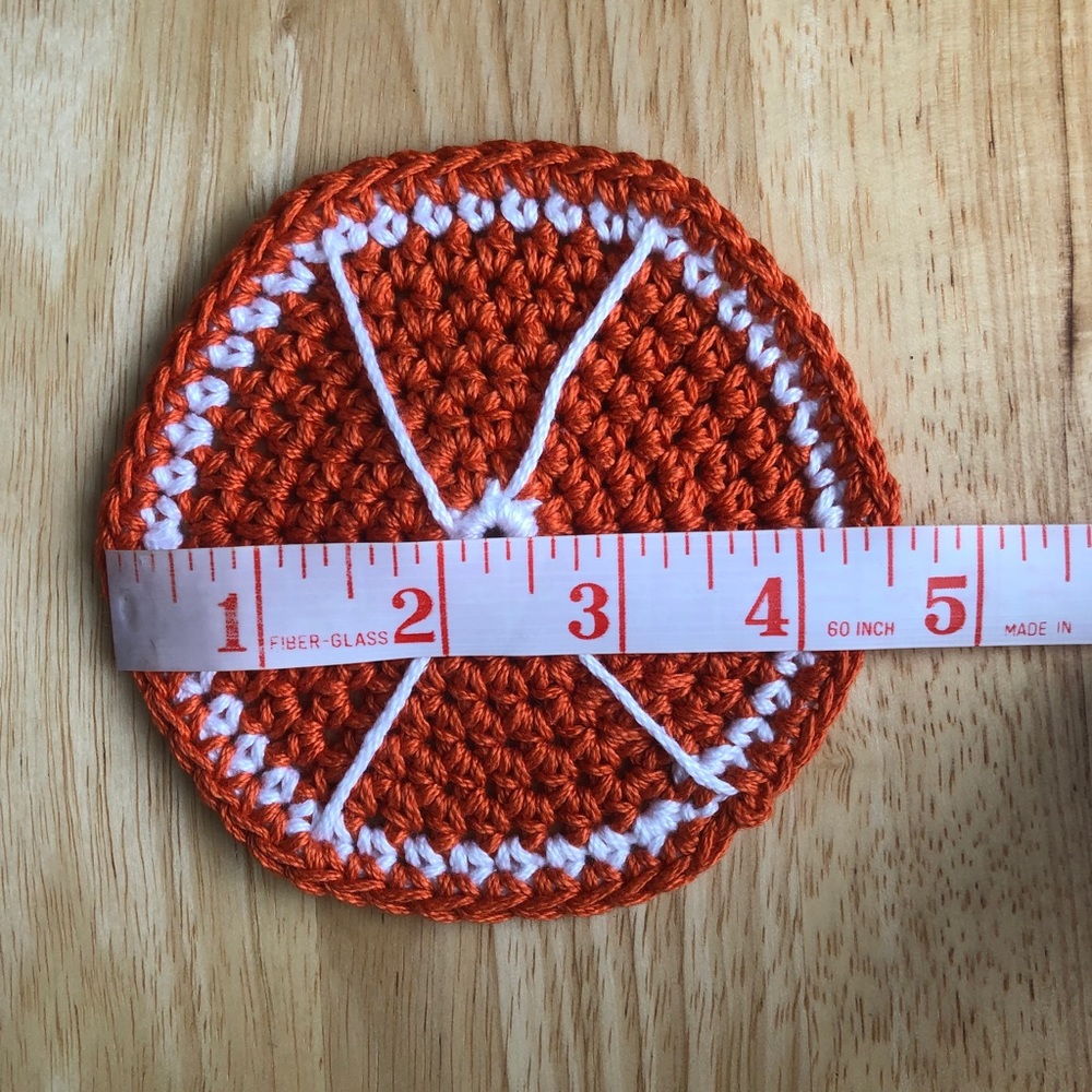 NEW Crochet Orange Slice Coasters (4 pack) - Picture 6 of 6